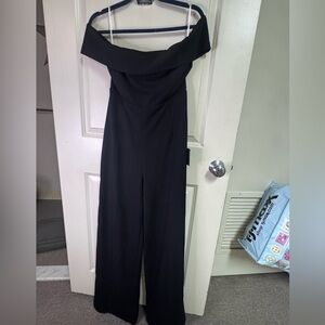 Lulu's Chic Black Off-Shoulder Jumpsuit